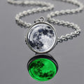 Noctilucent Solar System Jewelry Earth Jupiter Mercury Neptune Milky Way 20MM Glass Ball Pendant Glow in the Dark Moon Necklace