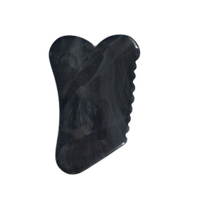 Huiying Popular Black Obsidian New Shape With Spiky Gua Sha Slimming Board for Gua Sha Treatment