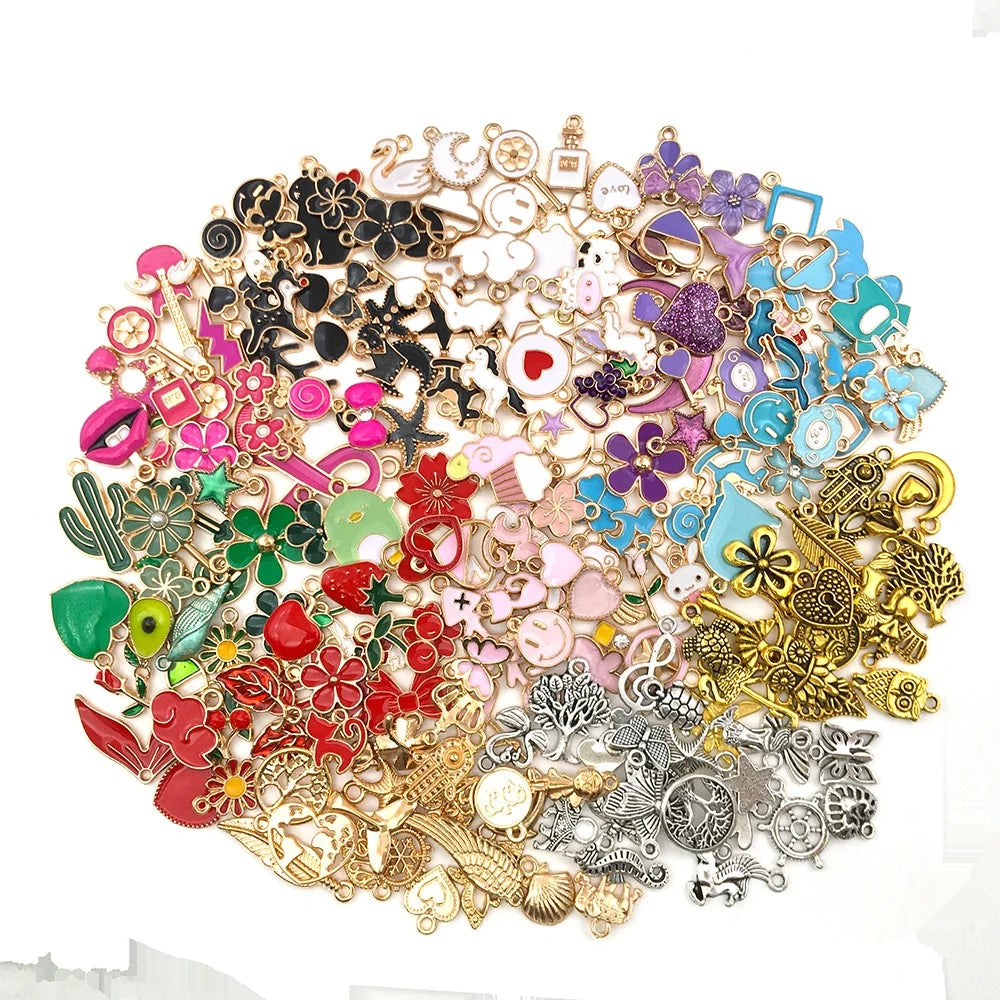 High Quality Resin With Small Color Charms Beads Pendant Jewelry Findings Jewelry Making Kit