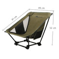 MOONLENCE Lightweight Compact Folding Aluminum Chair Without Leg Portable Outdoor Furniture for Camping Beach Hike Travel
