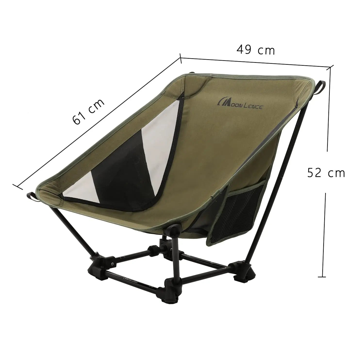 MOONLENCE Lightweight Compact Folding Aluminum Chair Without Leg Portable Outdoor Furniture for Camping Beach Hike Travel