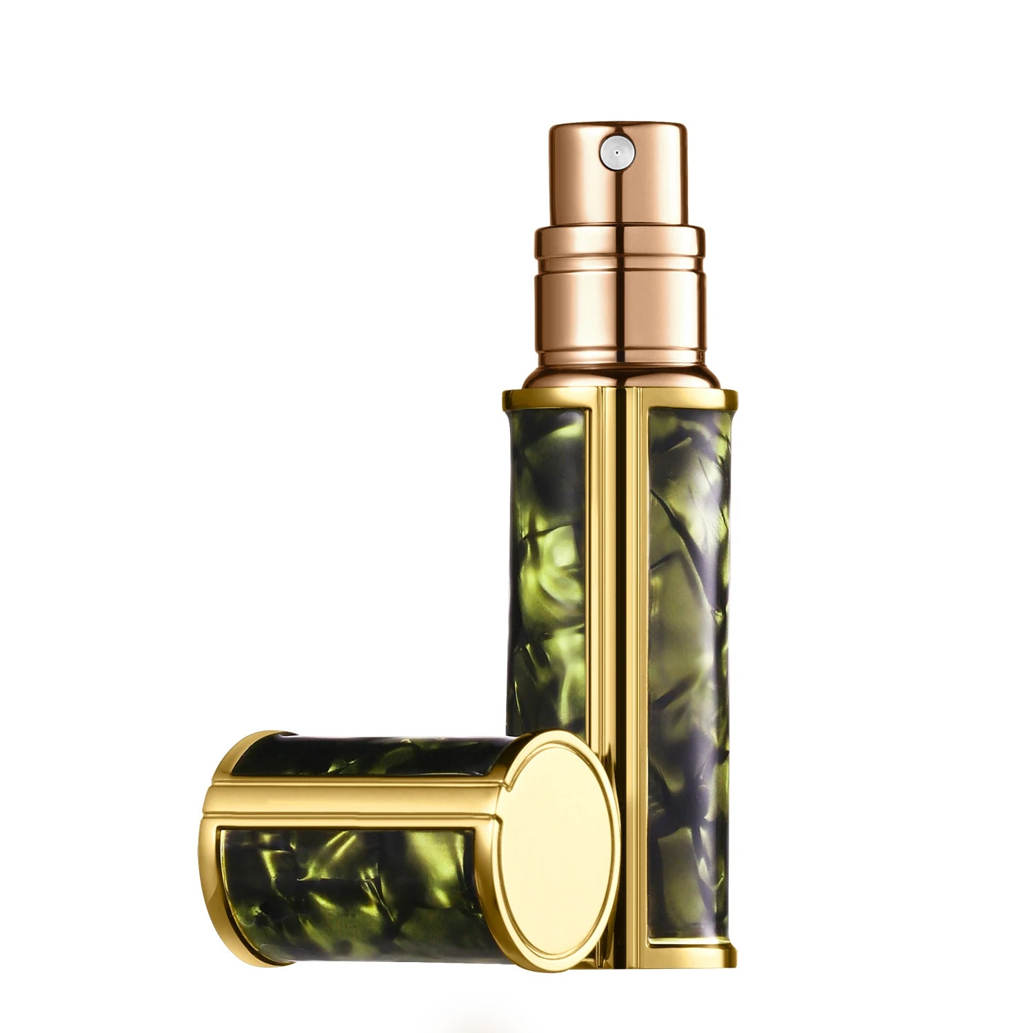 5ml Small Stripe Aluminum Metal Fragrance Atomizer Travel Spray Perfume Bottle
