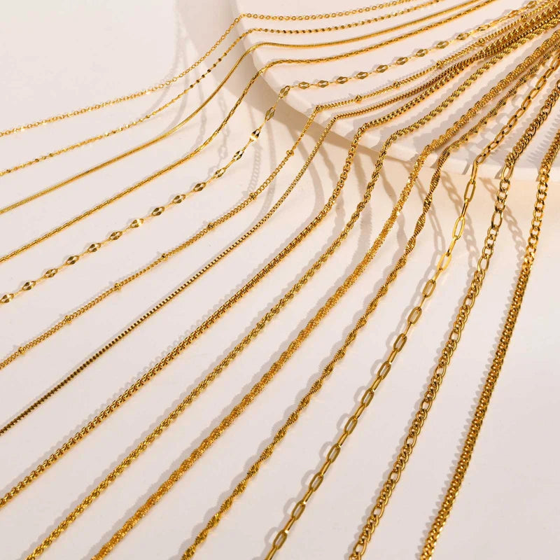 Top Quality Necklaces for Unisex Women Cuban Link Chain Chokers Basic Punk Stainless Steel Necklace