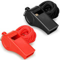 Plastic Football Soccer Sports Classic Whistle Referee Emergency Exhaust Whistles With Lanyard