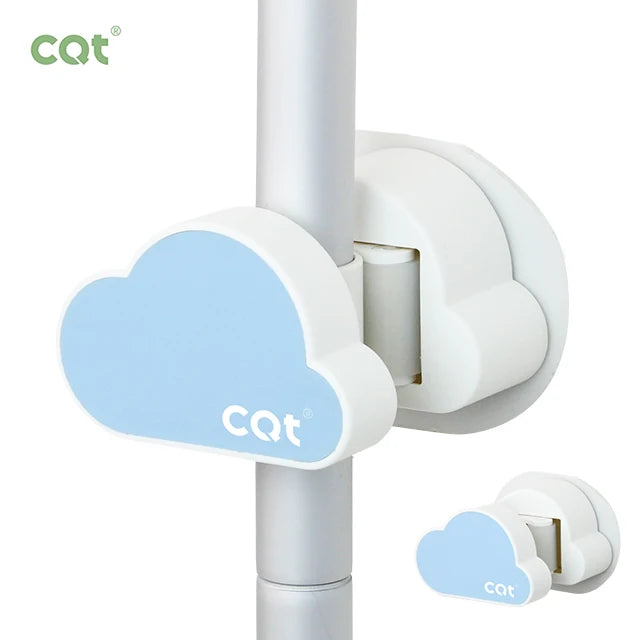 Hot Selling Self-Adhesive ABS Wall Mount Mop and Broom Holder No Drill Cloud Shape Dustpan Hanger for Cleaning Tool Storage