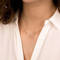 E-Manco Trendy Crystal Imitation Pearl Pendant Necklace for Women Multi Layered Minimalim Beads Stainless Steel Necklaces