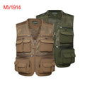 Men's Multi Pockets Cargo Vest for Climbing Shooting Photography Hooking Fisherman Journalist Fishing Vest Waistcoat