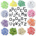 Stock 5cm Iron on Backing Multi Color Letter Diy Gift Clothing Bag Patches Embroidery Alphabet Patch