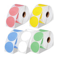 Thermal Printer Stickers Direct Thermal Labels Round Adhesive Paper Roll for Small Business DIY