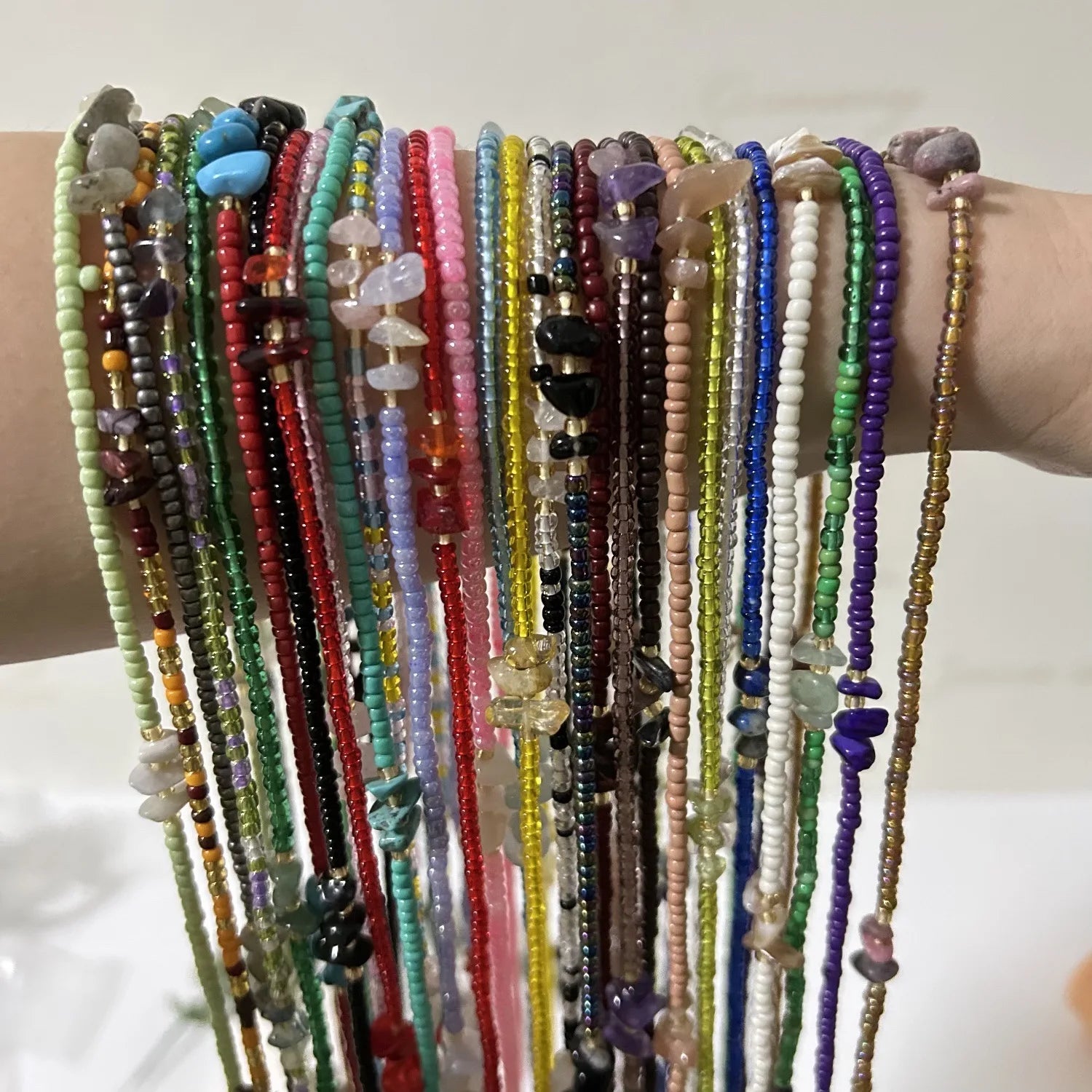 Waist Beads with Stones Women Summer Belly Waistband