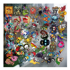 Waterproof UV Transfer Transparent Fashional 3D Horror Ghost Skeleton Sticker
