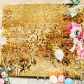 Hot Sale Gold Custom Sequins Background Wall Birthday Party Decoration Advertising Backdrop Square Sequin Shimmer Wall Panels