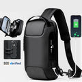 Wholesale and Custom Waterproof Anti Theft Chest Single Shoulder Crossbody Sling Bags for Men With USB Charger