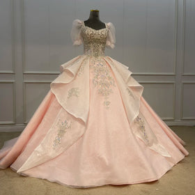 2023 Quinceanera Dresses Corset Ball Gown Beaded 3D Flowers Formal Ball Gown Birthday Gowns Princess Sweet 15 16 Dress Wn010