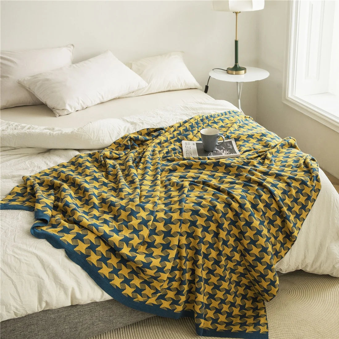 Wholesale New Product Baby Swaddle 100% Cotton Modern Knitted Throw Blanket SYB