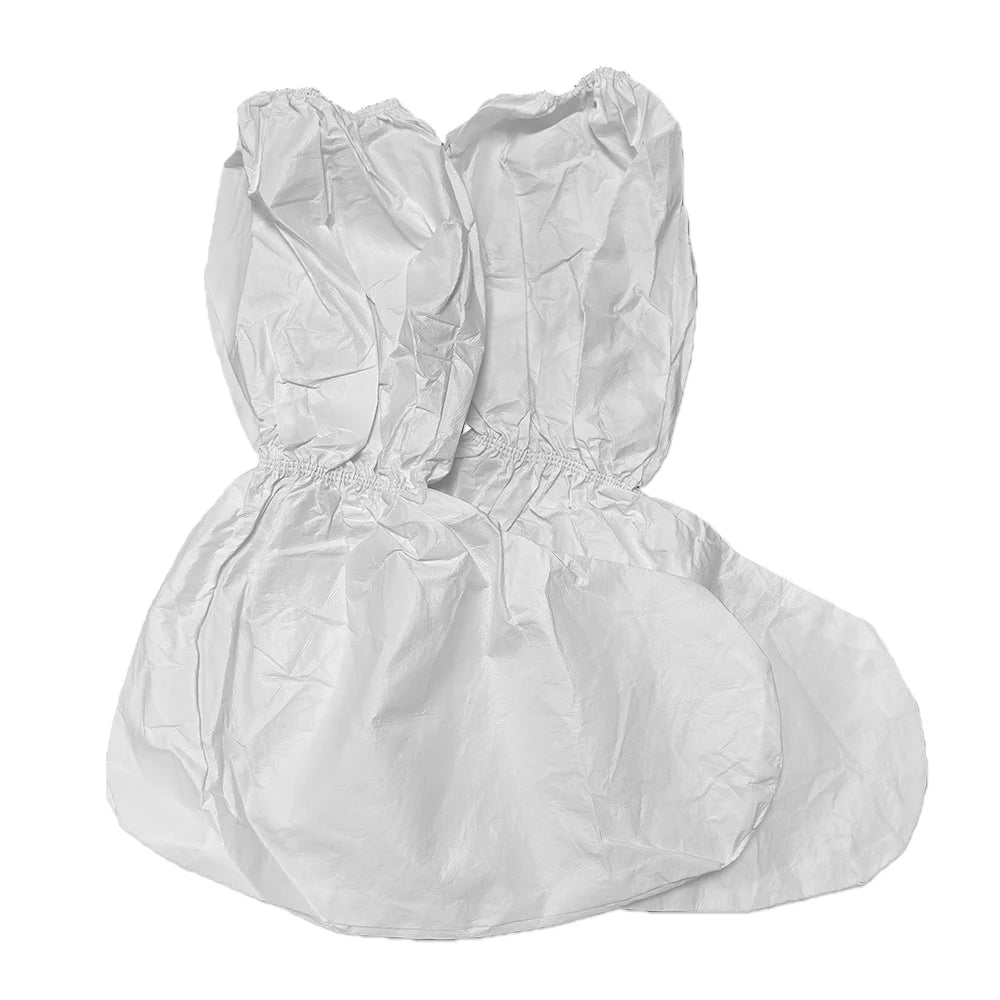 Allesd 40x50cm CleanRoom White Disposable PP+PE Coated Elastic Strap Shoe Sleeve