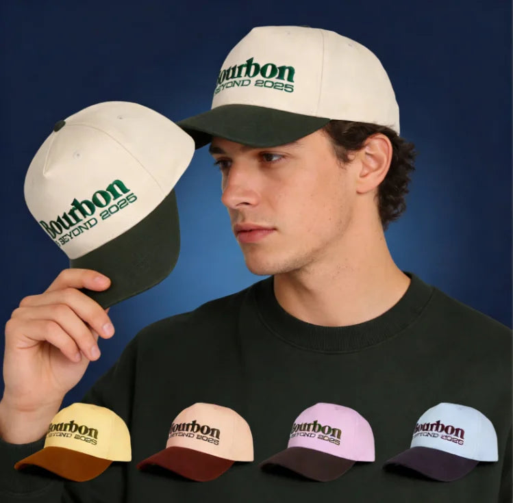 Factory Custom Embroidered Men Women Two Tone Hat 5 Panel Cotton 3D Embroidery Logo Baseball Cap