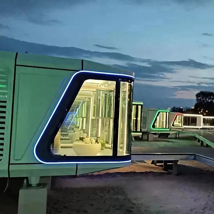 Cheap Prefab Steel Sandwich Panel Container Capsule Home Apple House with Fast Install Customized Color for Puerto Rico
