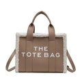 2025 New PU Leather Messenger Bags With Plush and Zipper Sling Shoulder Custom Logo Women's Tote Bag