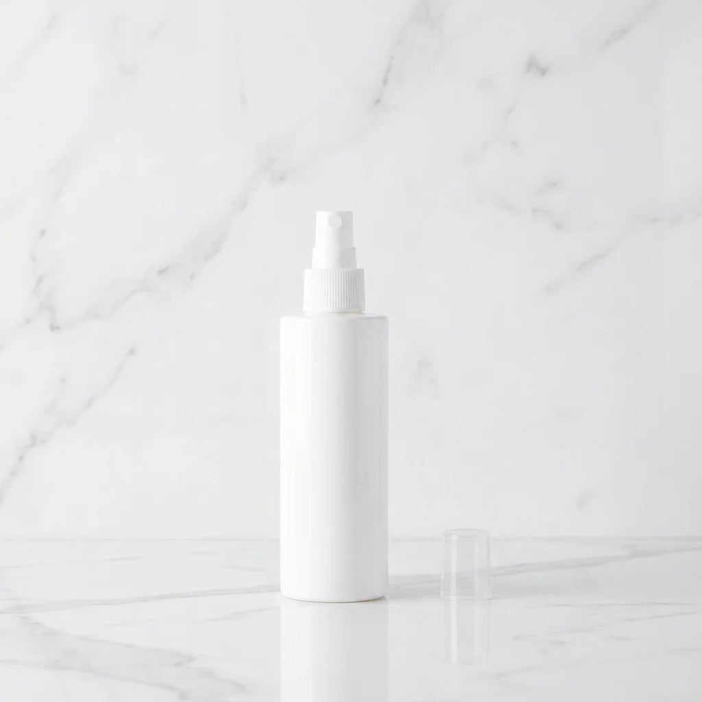 130ml White PET Plastic Fine Mist Spray Bottle for Cosmetic Skin Care Packaging with Pump