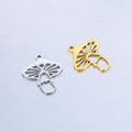 304 Stainless Steel Hollow Mushroom Charms Pendants for Diy Magic Fairy Earrings Necklace Jewelry Making (SZ110)