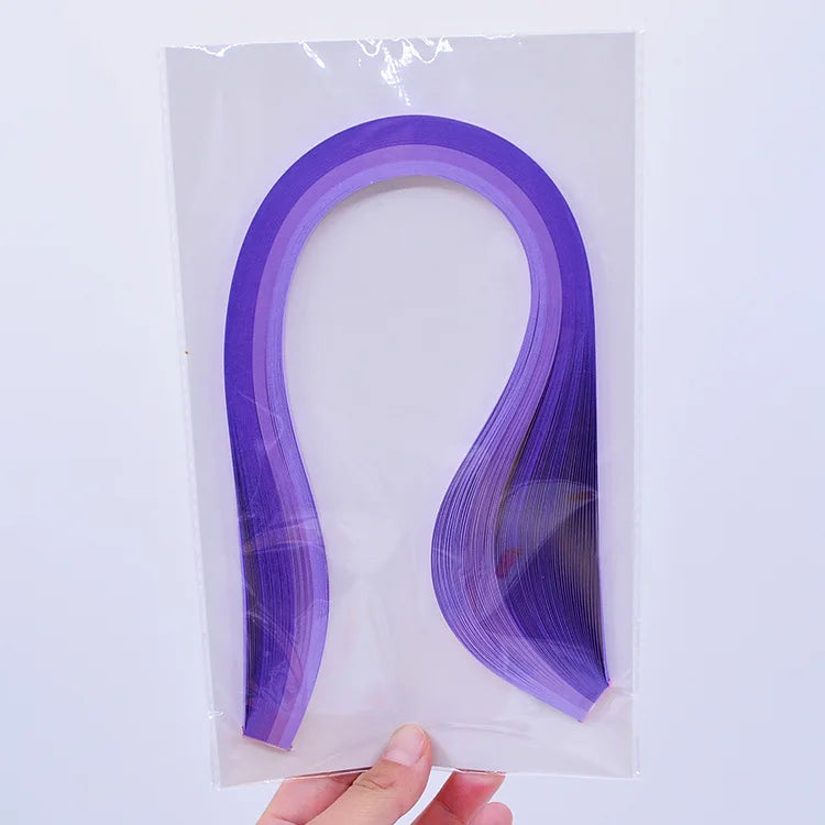 Handmade 0.5cm Width Paper Quilling Set 100 Strips Gradient Colour 39cm Length for DIY Craft Decoration