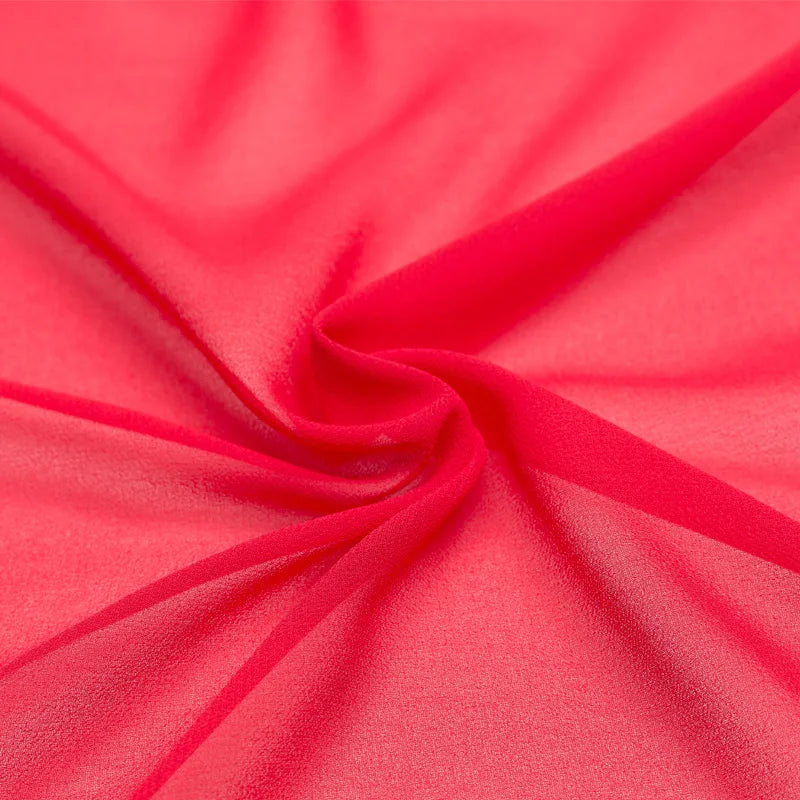 Factory Price High Twist 75D 100% Polyester Soft Chiffon Fabric 412 Ready-Made Summer Dress Colors for Curtains Summer Dresses