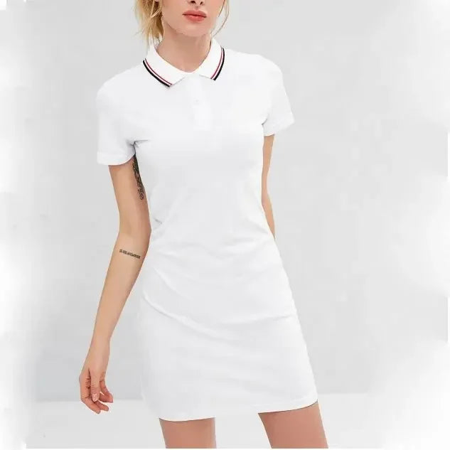 Wholesale Price Turn Down Short Sleeve Golf Custom Blank Mini Polo Golf Women Polo Tee Shirt Tennis Dress