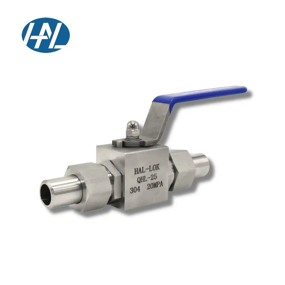 HAL-LOK W-BHL Normal Temperature and High-Pressure Stainless Steel Ball Valve Manual Welding with PTFE for Gas Media
