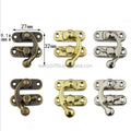 Stock Supply Box Accessories 27 X 32mm Nickel  Gold and Antique Brass Colored Metal Wooden Box Lock