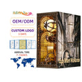 Newest Hamaileon YM05 Uncle Peter's Warehouse 3D Book Nook Kit Bookends Puzzle DIY Book Nook with LED Light