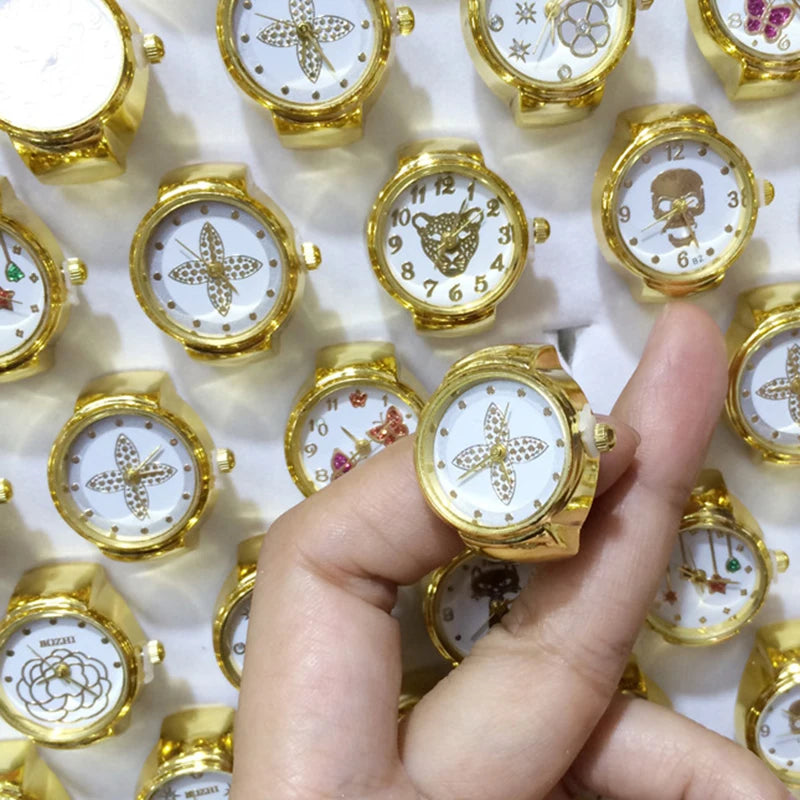 ODM Vintage Hot-selling Creative Men's and Women's Simple Watches Rings and Bracelets That Can Tell the Time