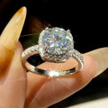 Wholesale Pure S925 Sterling Silver 18k Gold Gra VVS 3ct D Color  Moissanite Ring Wedding Fine Jewelry for Men Women