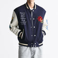Custom Mens Jackets Chenille Embroidery Designs Baseball Wear Button Closure Jackets for Men