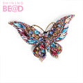 New Crystal Large butterfly Brooch for Wedding Fashion Animal Insect Lady Brooch for Coat/t-shirt/dress