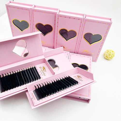 0.03 D Matte Volume Cashmere Fluffy Lash Extension Easy Make Fan Eyelash Extensions Trays Private Label Velvet Lash Extensions