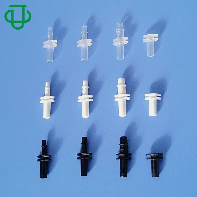 JU 2.4/3/4mm Tubing Barb Slip Male Luer to Easy Assembly Barb Ink Tube Pipe Luer Lock Connectors