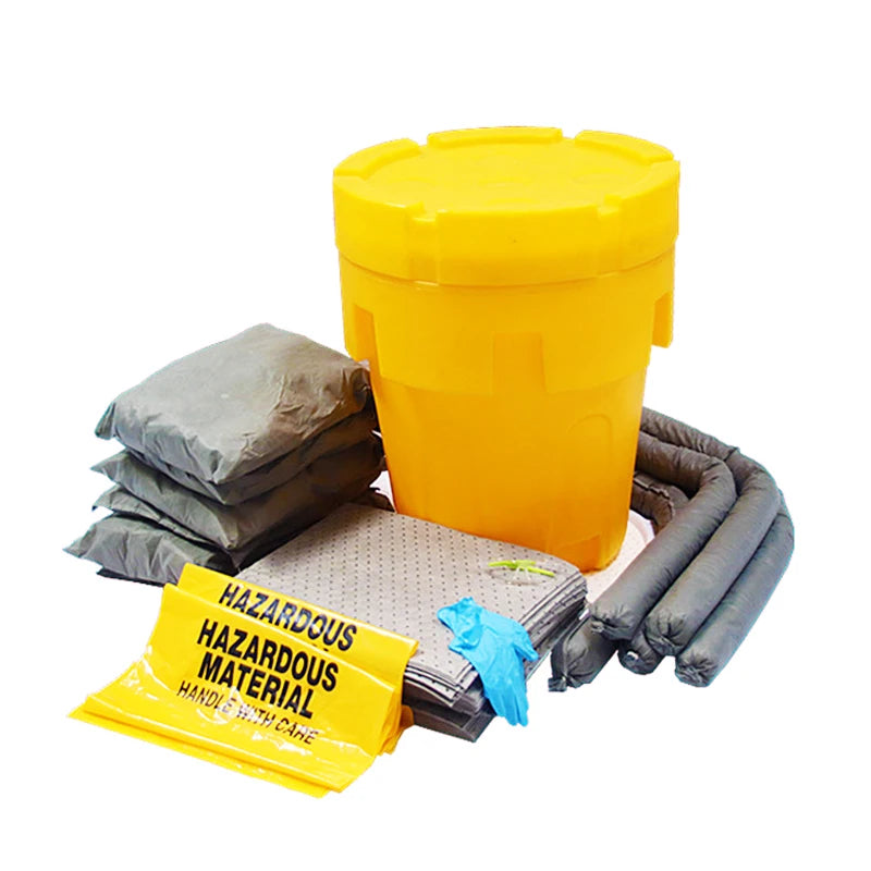 Fast-absorption 30gal Wheeled General Spill Kit Universal Over Pack Drum Absorbent Spill Kit for Lay Safety Spill Leakage