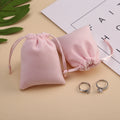 Chic Pink Velvet Drawstring Jewelry Packaging Bag 15*20cm Small Size for Wedding Parties Christmas & Birthday Gifts