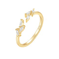 Aimgal Fine Jewelry Trendy Anniversary Tarnish Free S925 Sterling Silver Gold Plated Stackable Ring Adjustable Ear Wheat 5A