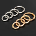 Zinc Alloy Keychain Snap Hooks Spring Clip O Ring Circle Round Carabiner Round Spring Snap Hooks Gate O Ring Carabiner Key Rings