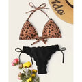 Manufacturer Wholesale Leopard Print Swimsuit Sexy Bandage Bikini Tube Top Swimsuit