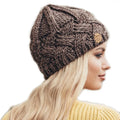 Ladies Winter Fashion 100% Acrylic Custom Jacquard Twist Pattern Knit Beanies Caps Crochet Toque Hats for Women