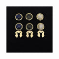 Fashion Gift Women Men Suit Shirt Button Box Cover Round Small Simple Design Gold Silver Bottom Metal Brass Cuff Links Cufflinks