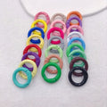 20MM 25MM 27MM Black White Color Paint Round Carabiner Metal Spring O Ring Key Ring Metal Spring Gate Round Ring