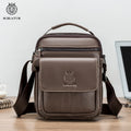 SCHLATUM Men's 100% Genuine Cowhide Leather Crossbody Bag Small Single Shoulder Mens Fashion Vintage Style