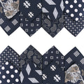 Fashion Paisley Floral Mens Tie Blue Plaid Neckties for Men Suit Neckties Business Wedding Neck Tie Accessories