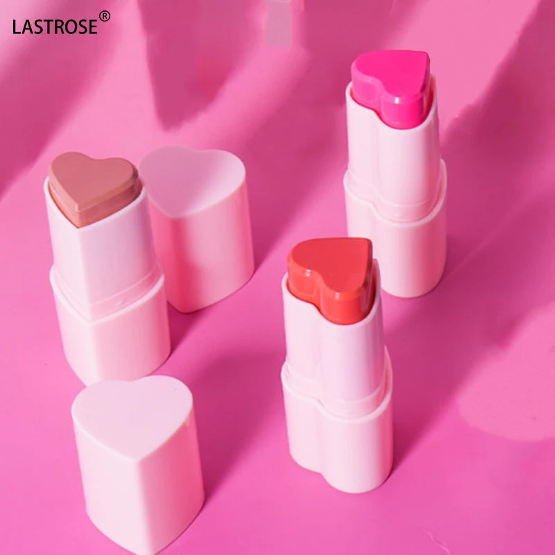 Hot Selling Heart Shaped Rouge Stick Blusher Lipstick Natural Contouring Stick