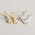 2024 NEW Fashion Animal Drop Earrings Jewelry 925 Sterling Silver  butterfly Drop Luxury Gold Plated Hoop Earrings for Women