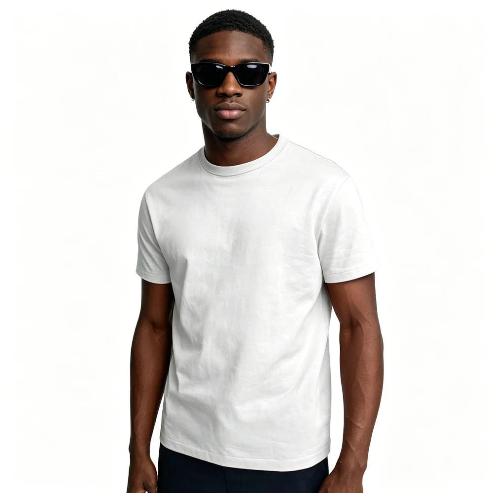 Wholesale Custom Printing White Blank Regular Fit Men Knitted Sporty T-Shirt 100% Cotton Custom Logo 3D Pattern Breathable Quick